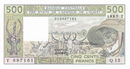 500 Francs p.805Th 1985
